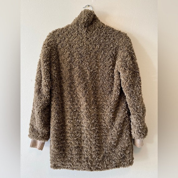 Aritzia Wilfred Free Grete jacket Size XXS Cozy Brown Teddy Coat Casual Fall - Picture 4 of 14